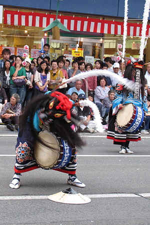 鹿踊りパレードにて