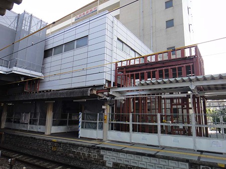 犬山駅工事中のエレベータ1・2番線