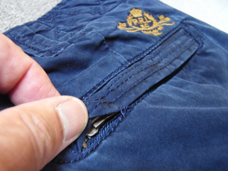 ラルフローレン ジッパー隠し