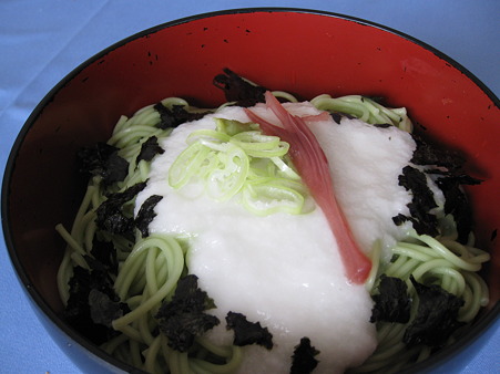 グリン麺のとろろかけ