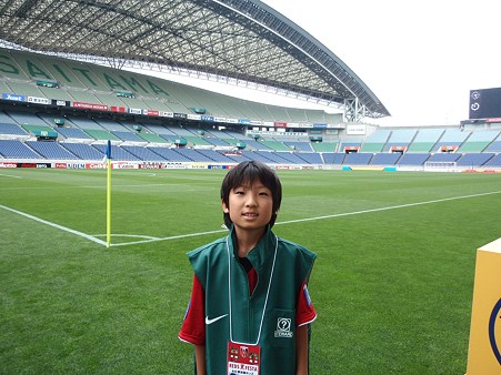試合前のコーナー。