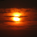 Photos: 分裂した夕陽
